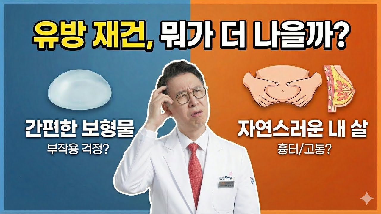 보형물 vs 뱃살, 유방 재건 뭘로 해야 할까? (의사가 딱 정해드립니다) 